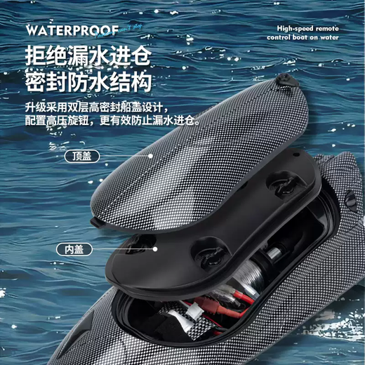 Wenzhi Toys FY011 remote control turbojet boat 2.4G full scale with lights capsize reset children RC high speed water two batteries