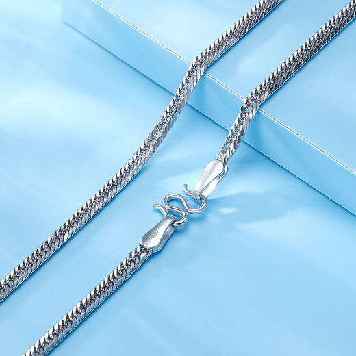 Luxury beads pt950 platinum necklace light luxury niche high-end platinum chain temperament girl birthday gift for girlfriend jewelry 14.38g-50cm