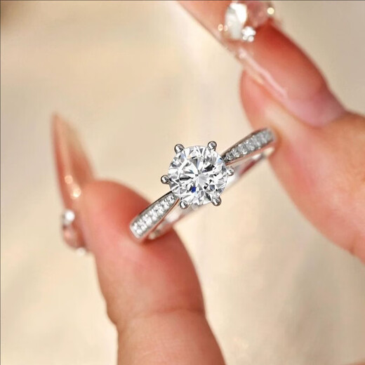 AVHE 18K gold set with artificially cultivated diamond ring, wedding ring, artificial diamond ring for women, wedding gift for Chinese Valentine's Day pairing ring, platinum crown micro-setting - diamond 2 carats, VVS clarity, number 9-20 circle can be remarked