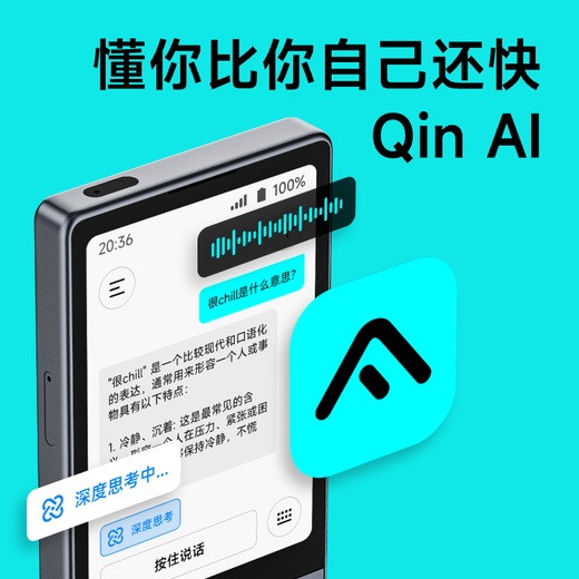 Duoqin (QIN) Qin F25 anti-addiction student mobile phone, smart learning mobile phone for middle and high school students, 4G full network controllable phone, dual SIM card dual standby 6+128g, iron gray
