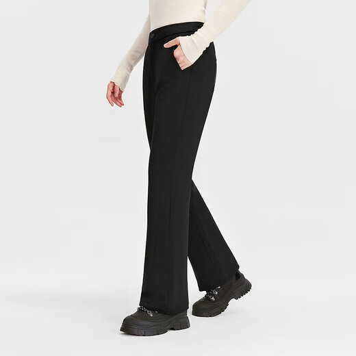 Bosideng (BOSIDENG) 2025 new style down pants for women, 90 velvet, slightly flared pants, commuting outer wear, winter warm medium-thick pants, store manager recommended, black 8056 M 165/70A, weight about 110-120Jin Jin equals 0.5 kg