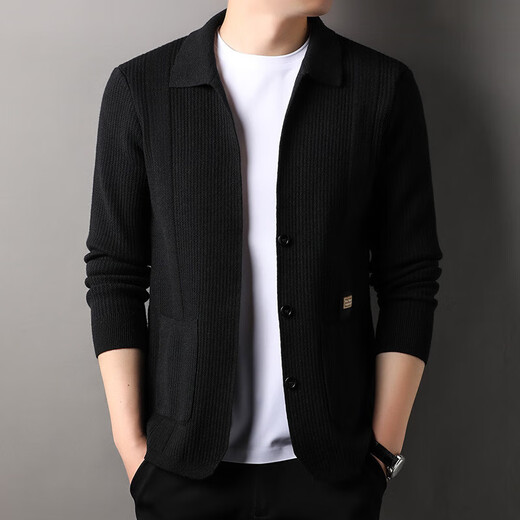 Men's sweater jacket autumn and winter new trend men's casual solid color simple top CGf autumn knitted cardigan jd camel L recommended 115Jin Jin equals 0.5kg -130Jin Jin equals 0.5kg