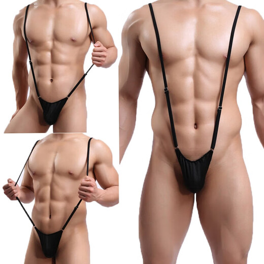 Beauty returns to men's sexy underwear men's passionate men's thong see-through sexy boys temptation flirting without taking off 2025 new style 20 gray M