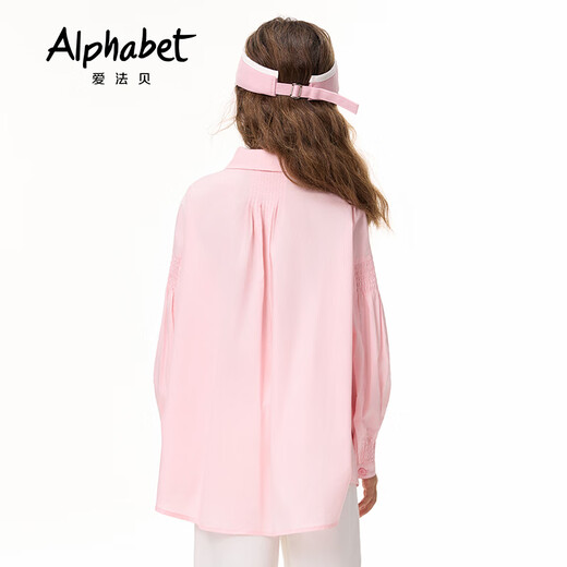 Alphab children's clothing autumn girls long-sleeved shirt 193R511 light pink 160