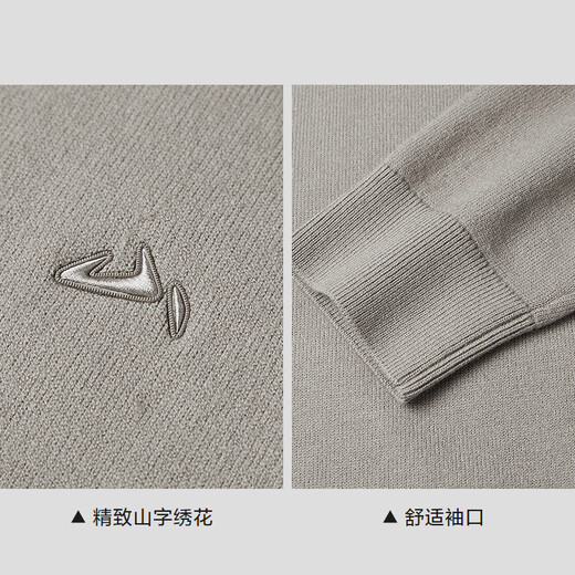 Heilan House (HLA) Sweater Men's Warm Long-Sleeved Sweater Men's Round Neck Pullover Bottoming Sweater Men's Wool Comfortable Sweater Men's Khaki 26 - Contains Wool/Antibacterial/Far Infrared Warmth L/175/92A