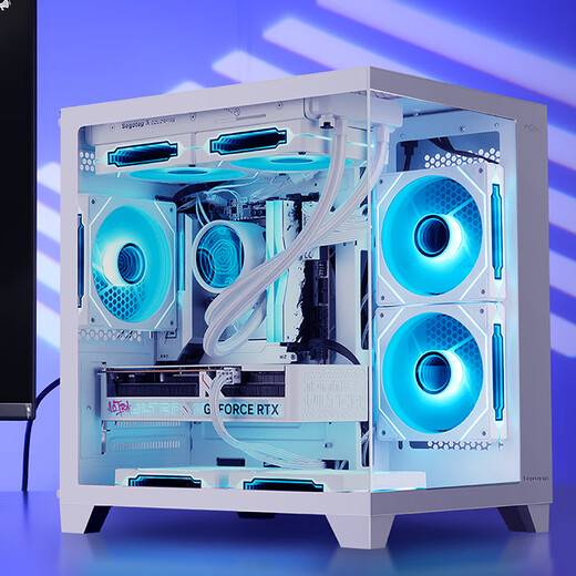 Colorful sea view room i5 13400F/12600KF/14600KF/RTX5060/RTX5060Ti/game e-sports assembly computer host DIY assembly machine complete set with ten 14600KF+RTX5060 white