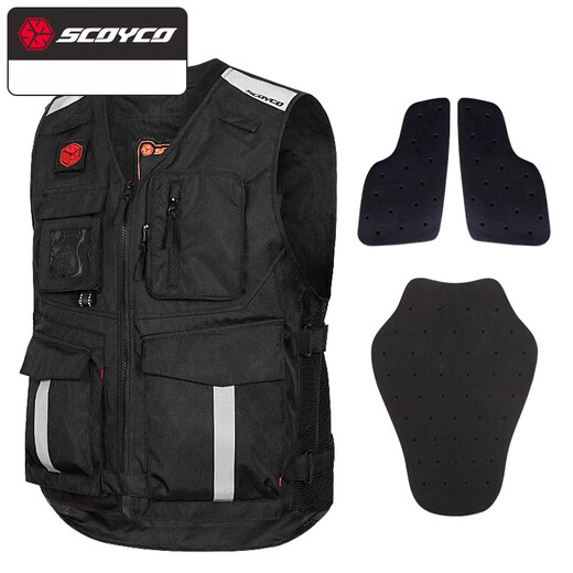 SCOYCO Motorcycle Riding Suit Fluorescent Vest Motorcycle Suit Anti-fall Rider Vest Clothes Four Seasons Motorcycle Shadow Armor JK116 (Green) M