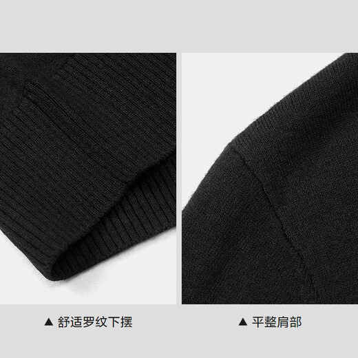 Heilan House Cardigan Men's Light Business Classic Series Lapel Sweater Winter Men Black 98 XL 180/96A Recommended 151~164Jin Jin equals 0.5 kg