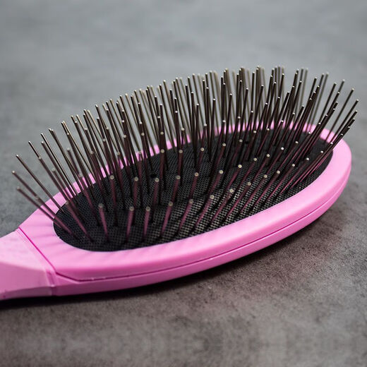 MD Professional Pet Handle Comb for Long-haired Dogs and Cats Teddy VIP Comb and Brushing Professional Grade Soft Fur Purple (Super Soft Air Cushion) for Long-haired Dogs and Cats