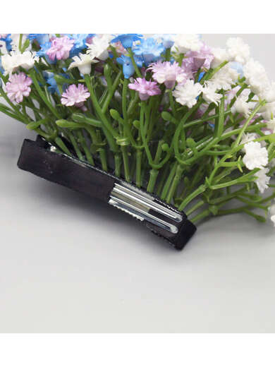 Liu Yifei's same style of baby's breath headdress, Liu Yifei's dinner hair accessory, artificial flower hairpin, castle princess oil painting gift, color widened version on both sides, more exaggerated