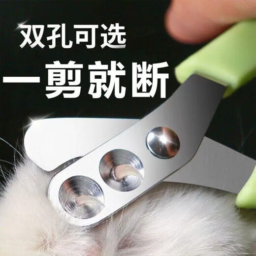 Cat nail scissors, special anti-scratch nail scissors, nail clippers, cat claws, pet dog supplies, kittens, upgraded blue and white, large and small double round holes/easy to use and safe