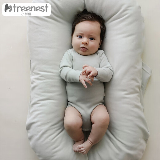 Fat Donglai Yangma’s Recommended Printed Cotton Crib Middle Bed Portable Uterus Bionic Bed Newborn Play Bed Large Flower Canvas 75*45CM (cloth cover + liner)