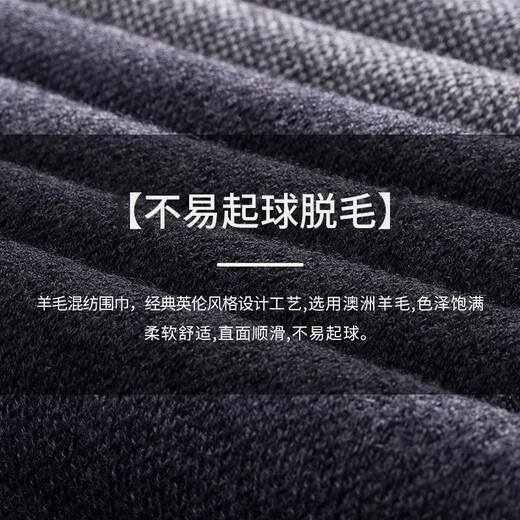 SEPTWOLVES scarf men's winter wool thread knitted scarf winter thickened warm men's wool birthday solid color burgundy