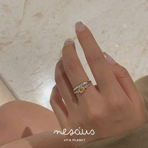 Buyer's store birthstone ring sterling silver birthday month color drawstring ring December tanzanite