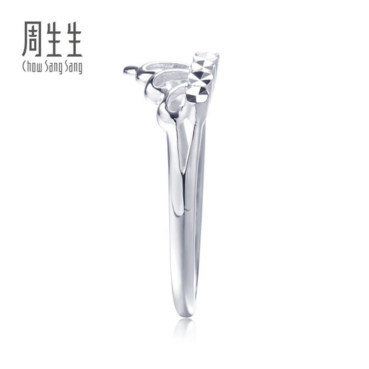 Chow Sang Sang Pt950 platinum car lace crown platinum platinum ring open ring 78007R pricing