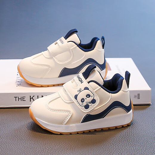 Jinopu official children's sports shoes for boys in autumn new toddler shoes soft soles for girls lightweight fashionable children's spring and autumn shoes XMT-593 blue cut label removal cabinet 21 inner length 13.5cm