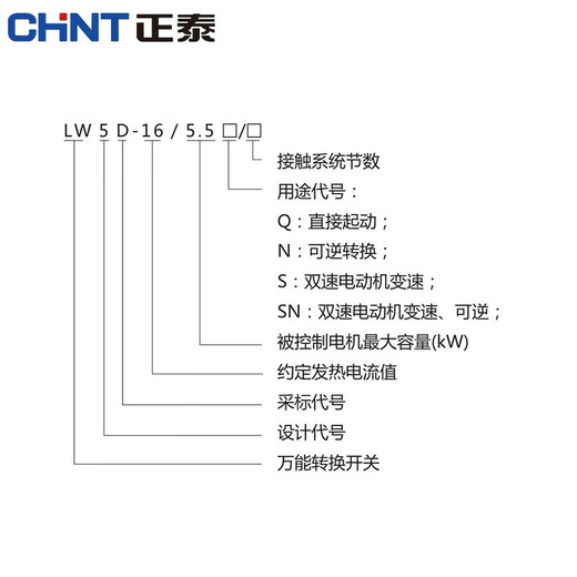 Chint (CHNT) universal transfer switch cut-off switch rotary switch LW5D-16 YH3/3 LW5D-16 YH3/3 16A