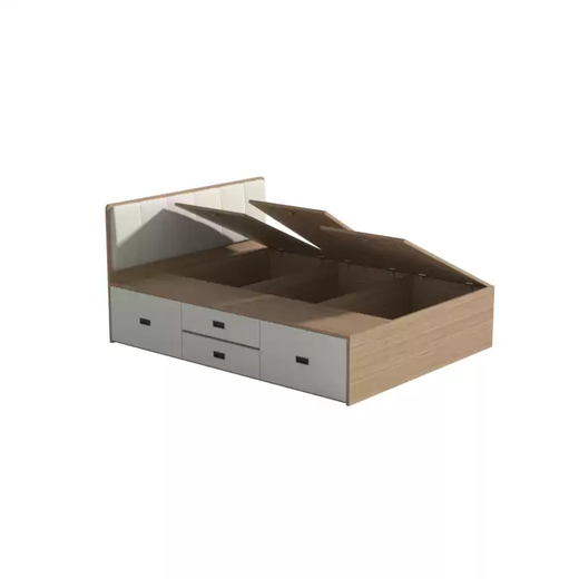 Yusenyi custom-made Bunny ENF grade solid wood small apartment high box storage bed sheet double tatami drawer storage 2 types of Bunny E0 grade particle board 1000mm*1900mm