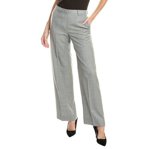 THEORY women's casual pants, comfortable and breathable wide-leg office commuting trousers, versatile and simple gray one size fits all | US 12 (L)