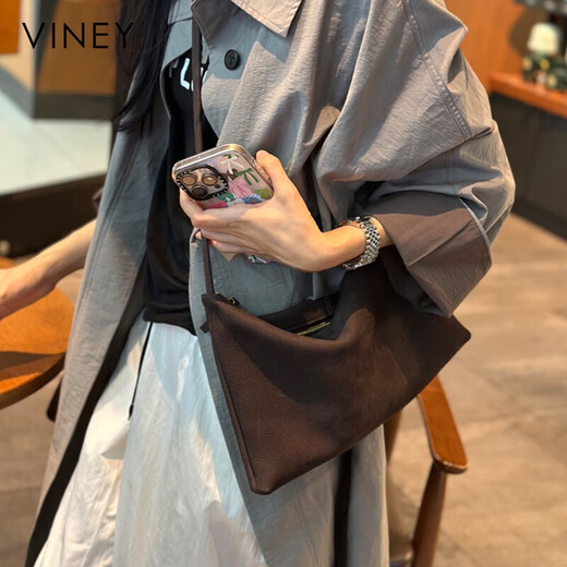 Viney cowhide bag women's bag crossbody tote bag light luxury brand shoulder bag birthday gift for girlfriend on Valentine's Day