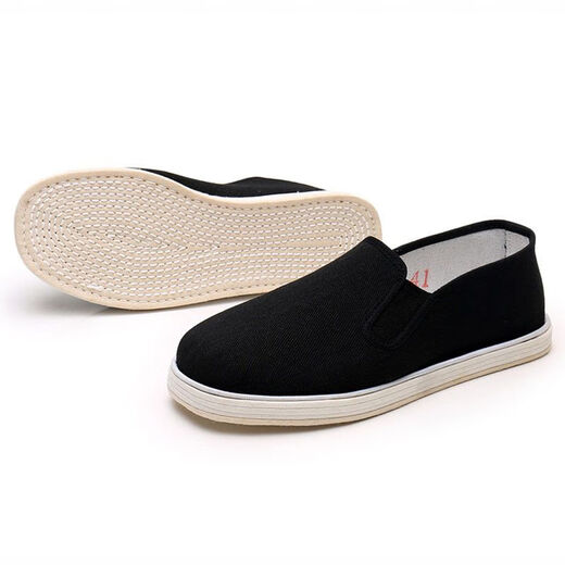 Qiaojiati old Beijing cloth shoes men's shoes breathable cloth shoes handmade thousand-layer cloth shoes middle-aged and elderly dad's shoes with soles black pure cloth shoes 41