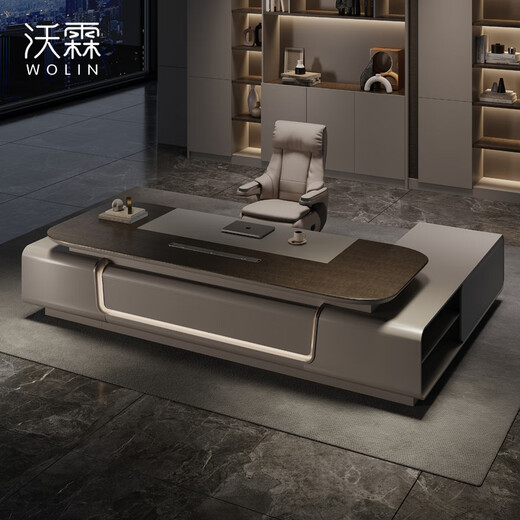 Wolin EO environmentally friendly high-end boss desk modern chairman desk light luxury office desk and chair office executive desk boss desk