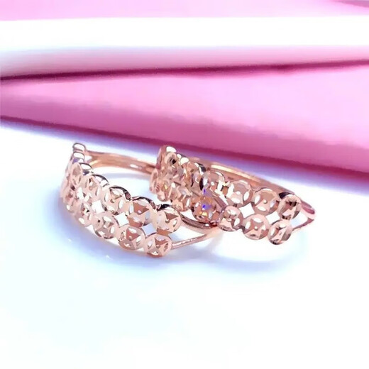 Yongsi purple gold shiny copper coin ring 18K color gold simple and exquisite foreign style imitation 18K gold ladies rose gold ring for women