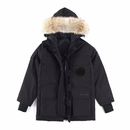 XUEZHONGFEI Snow Flying Same Style Down Jacket Men's 2025 Winter New Mid-Length Outdoor Workwear Parka Jacket Women Sapphire Blue ((Upgraded and Thickened) Unisex Style L Recommended 126-145 Jin Jin equals 0.5 kg