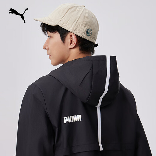 PUMA windproof and water-repellent outdoor sports jacket men's new autumn casual jacket top 849462 black-01 S (170/92A)