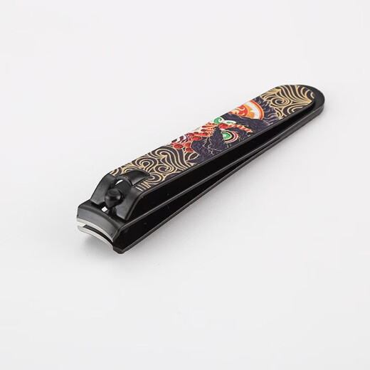 National style lion awakening nail scissors with beveled mouth and flat mouth for home use manicure nail clippers manicure tools lion awakening nail clippers with flat mouth medium size 1 piece black