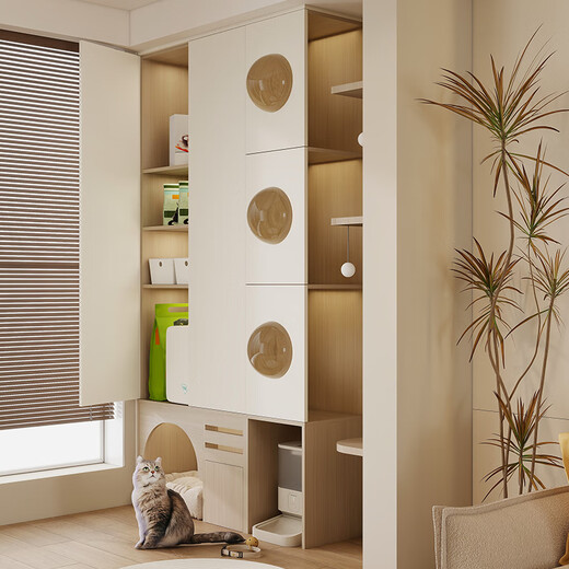 Quanyou (QUANU) Quanyou whole house customized balcony pet cabinet storage storage cabinet floor-standing integrated wall storage cabinet custom-made 629/ (the specific amount is subject to the design plan)