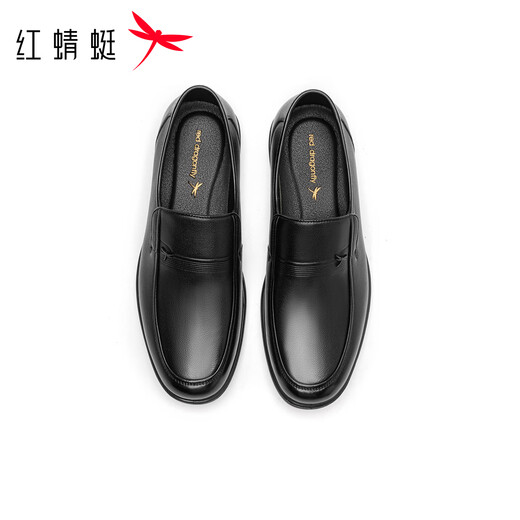 Red Dragonfly Men's Shoes 2025 Autumn New Men's Business Leather Shoes Casual Low-top Dad Shoes Commuting Men's Shoes WTA45078 Black 40