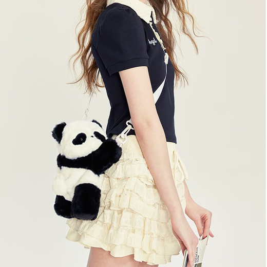 Bangbo Shi Red Panda Papa Bag Crossbody Bag JK Cute Plush Doll Backpack Bag for Birthday Gifts for Girlfriends Red Panda Papa Bag