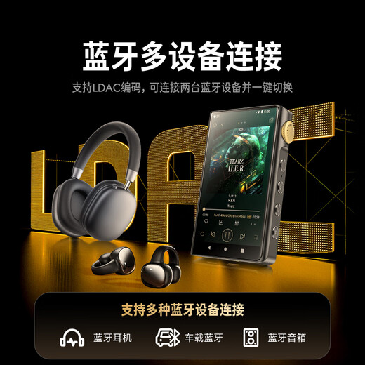 Fanmu Music Player Bluetooth MP3 Walkman HiFi Lossless Audiophile DSD Android Wi-Fi Version Supports Card Expansion BF32 Black