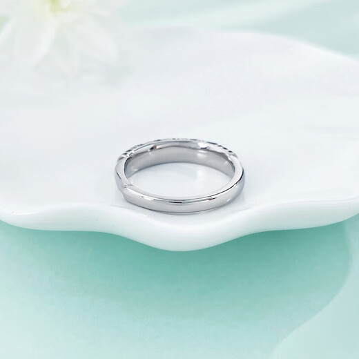 Laofu gold platinum ring pt950 electric black gold hemp rope braided ring men's birthday gift for boyfriend and husband, about 8.64g