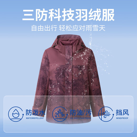 YAYA mother three-in-one down jacket for women 2025 new winter one-piece, three-wear inner jacket for middle-aged and elderly people