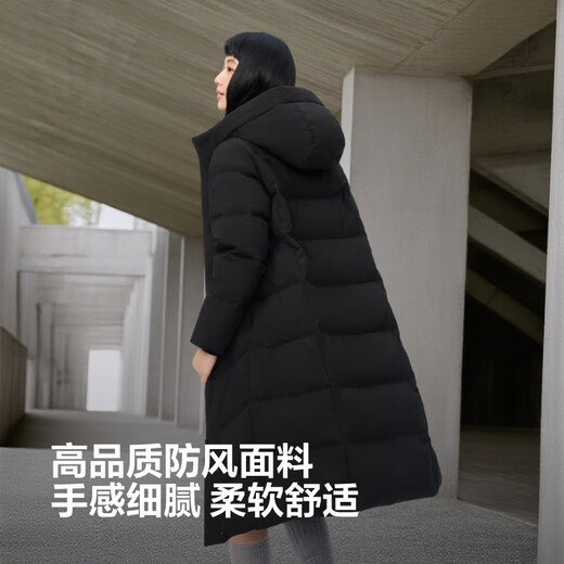 Bosideng 25 años chaqueta de invierno 90 terciopelo mujer suelta extra larga gruesa con capucha chaqueta roja de Año Nuevo