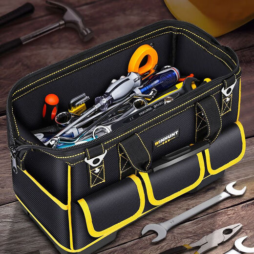 Sanqihu tool bag canvas wear-resistant extra thick portable multi-functional construction site electrician tool bag repair carpentry special 16-inch 13-inch portable tool bag