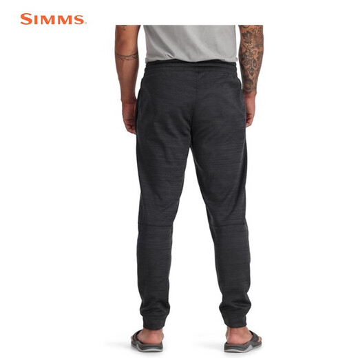 SIMMS 23 warm and comfortable trousers, windproof and rainproof lure fishing pants, casual pants, wading pants, assault pants for men, PG-13857 Challenger sweatpants, black S