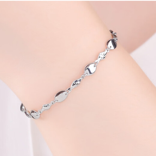 Blooming love (LOVEBLOOM) Pt950 platinum bracelet for women, genuine fashion super flash platinum bracelet, simple adjustment bracelet, couple bracelet PT999 pt950 platinum bracelet about 4.66 grams, free certificate