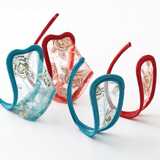 Invisible C-string sexy underwear that can be used by both men and women. Transparent lace couple underwear set with butt-revealing thong. D077 rose red men's style.