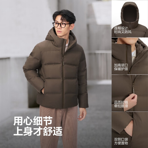 Bosideng 25-year winter down jacket for men and women, same style, loose, short, casual, thickened hooded round neck gift jacket