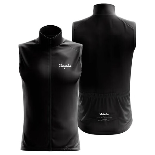 Woodcutter Fat Donglai same style riding vest windproof bicycle men's spring and autumn waterproof breathable road mountaineering vest black vest XS