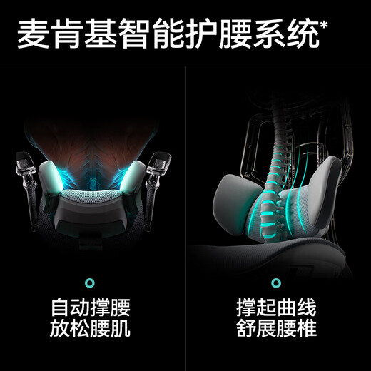 Black and white X7 smart waist-chasing chair ergonomic chair computer chair office chair artificial mechanics seat recommended by Luo Yonghao