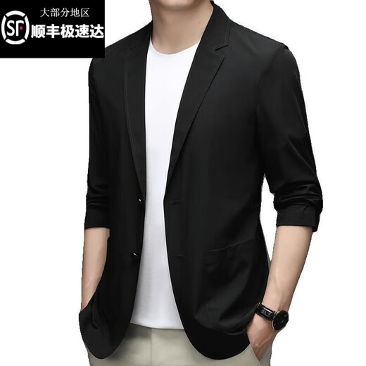 AX Armani men's spring and autumn thin casual suit casual jacket black M 170