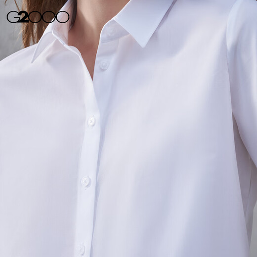 G2000 Delivery Tie/Cotton Blended/Same Style in Stores Women's 2025 Autumn and Winter Commuting Long-Sleeved Shirt
