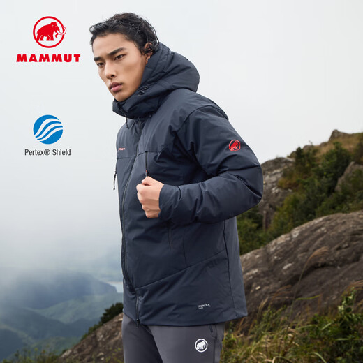 Mammoth Clion Men's and Women's Sports Outdoor Windproof, Water-Repellent, Breathable and Warm Hooded Goose Down Jacket Black Red Label M