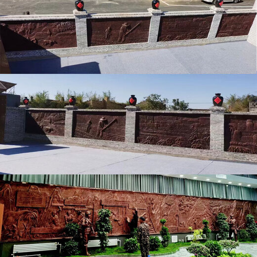 Wen Yijia relief fiberglass sculpture forged copper sandstone cast copper imitation copper figure campus mural plaque stone carving back copper relief 3