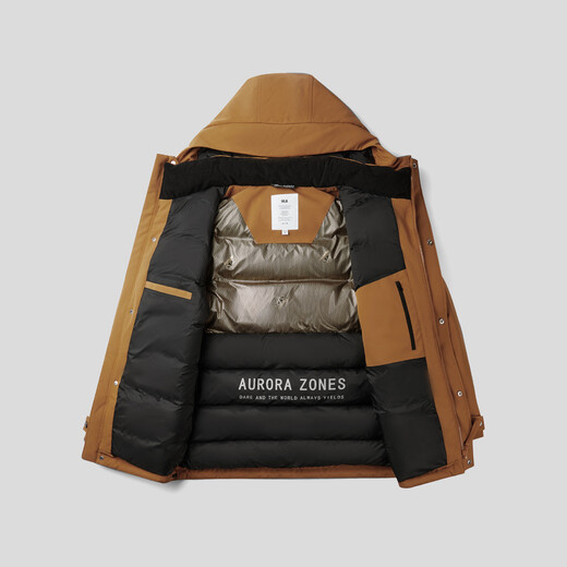 Heilan House (HLA) Мужская короткая пуховая куртка 25 Осень и зима Новая Aurora 95 с бархатным капюшоном для дальнего инфракрасного диапазона Теплая антистатическая куртка для мужчин Светло-оранжевый J6 S 165/84A S Рекомендуемый вес 100-120 Джин Джин равен 0,5 кг