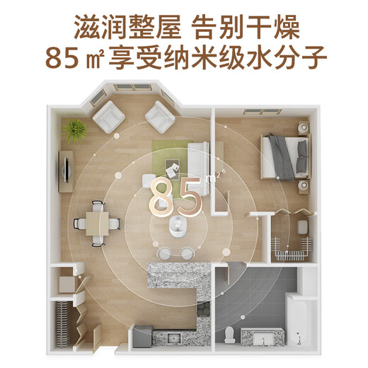 飞利浦（PHILIPS）加湿器家用卧室母婴专用静音除菌无雾空调加湿机鼻炎孕妇婴幼儿小型桌面大容量国家补贴HU5969